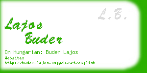 lajos buder business card
